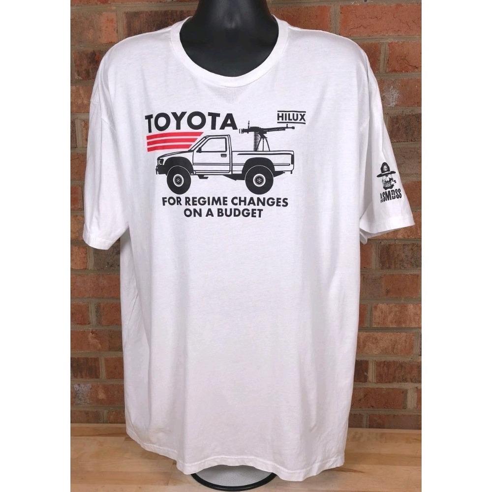 Toyota Hilux For Regime Changes On A Budget Mens White 3XL TShirt ASMDSS